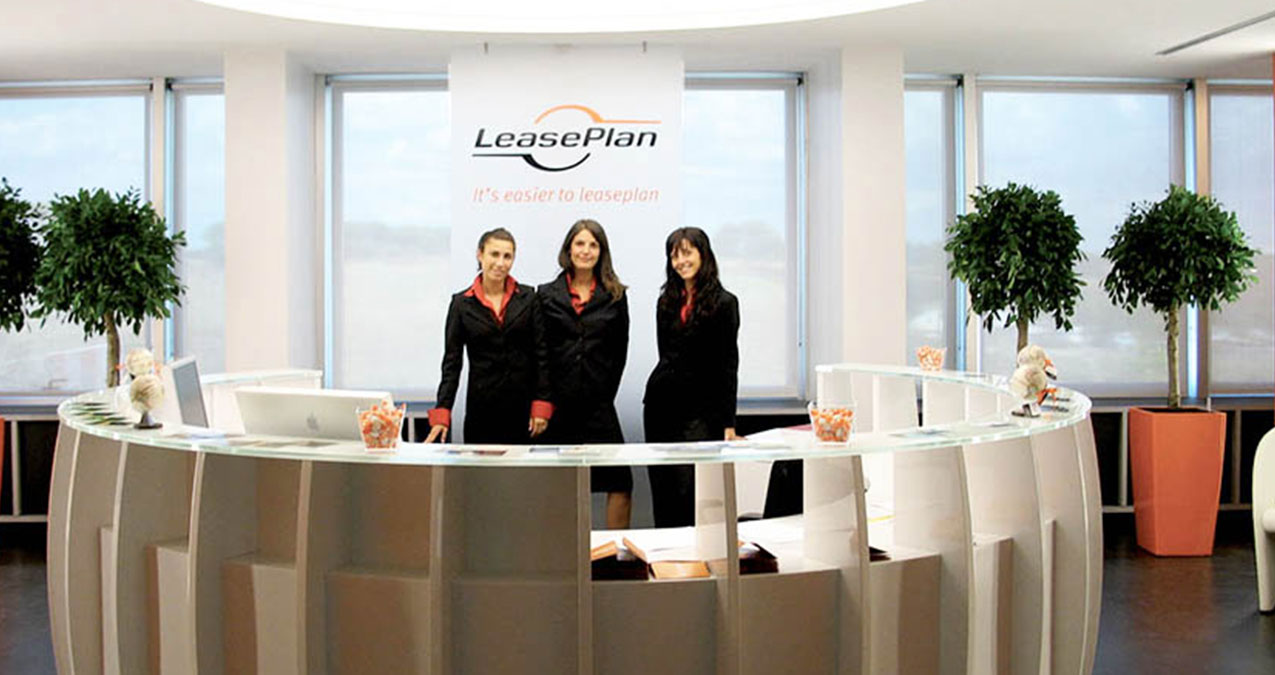 receptionist nella console di Lease Plan