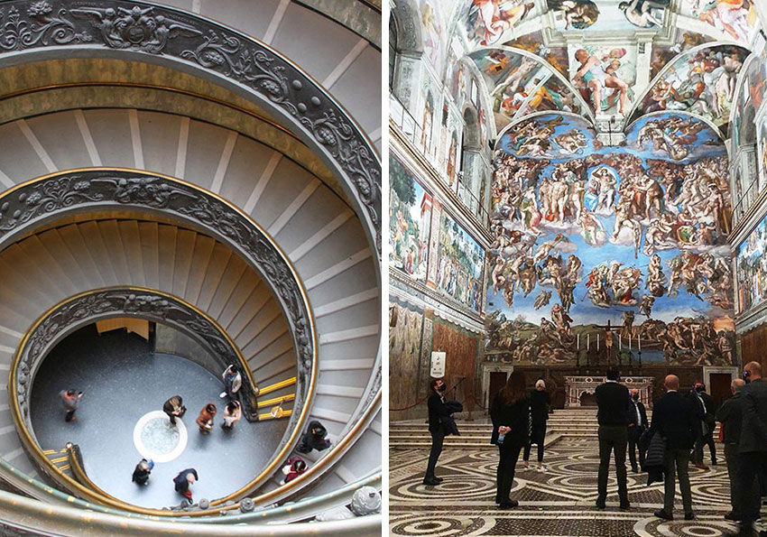 scala del Bramante e la cappella Sistina